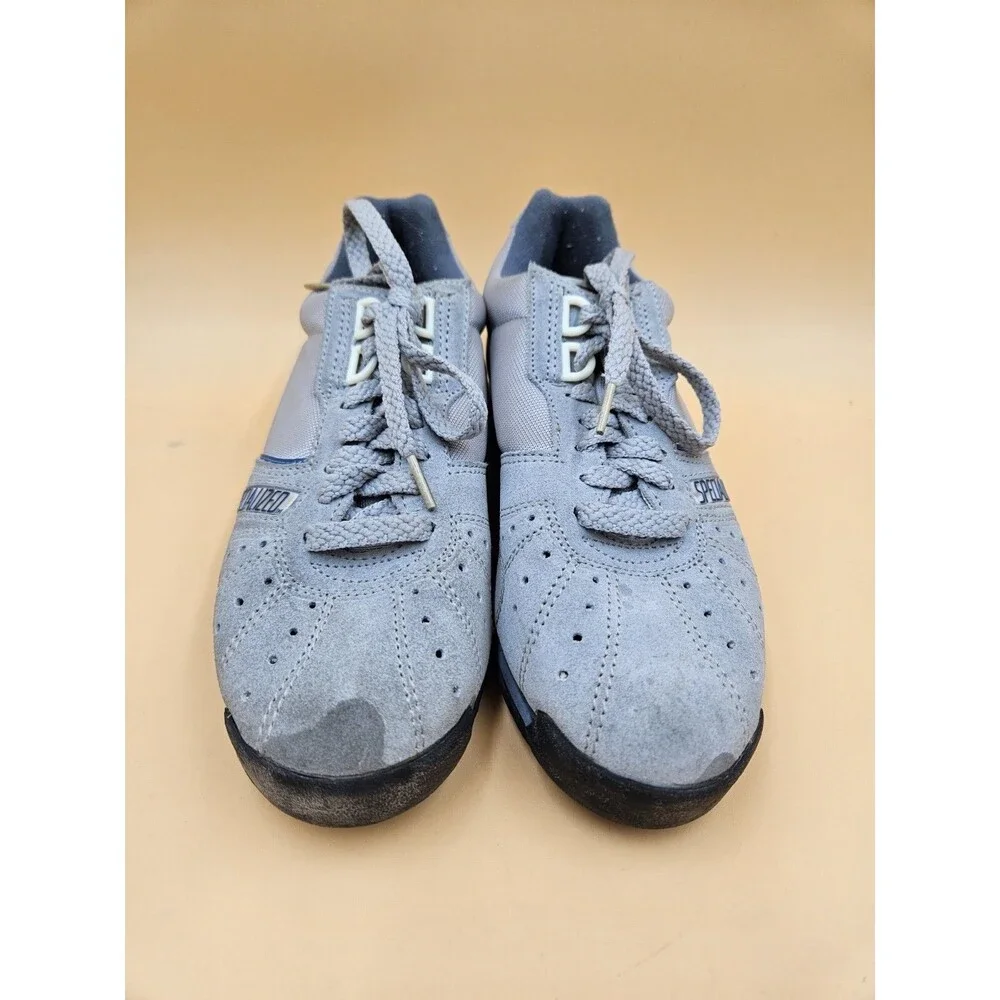 Vtg Specialized 3400 Touring Clipless Cycling Shoes Gray Suede Womens Size 4